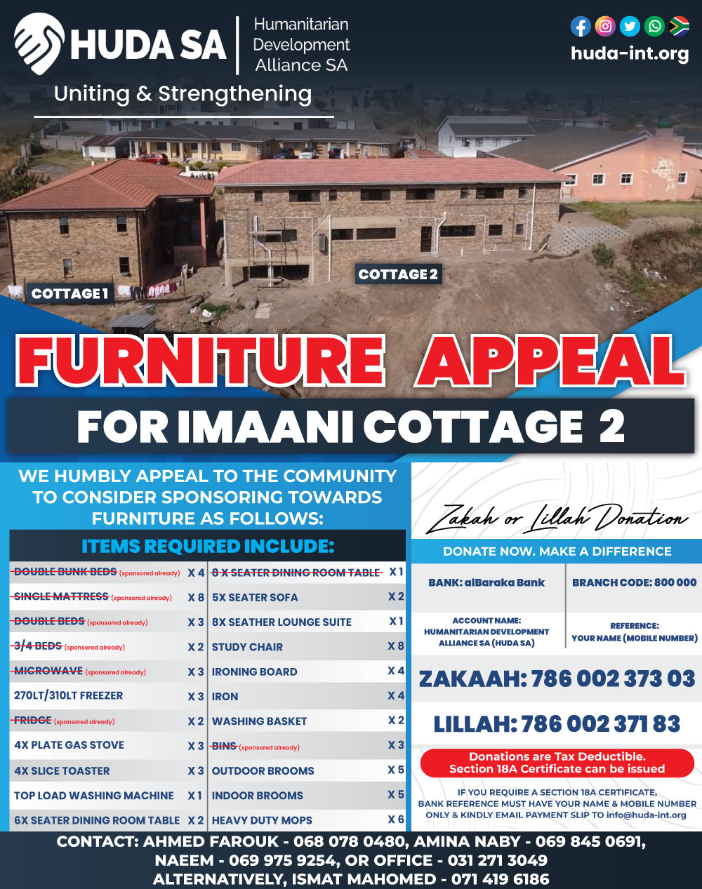 Furniture Appeal for Imaani Village Cottage